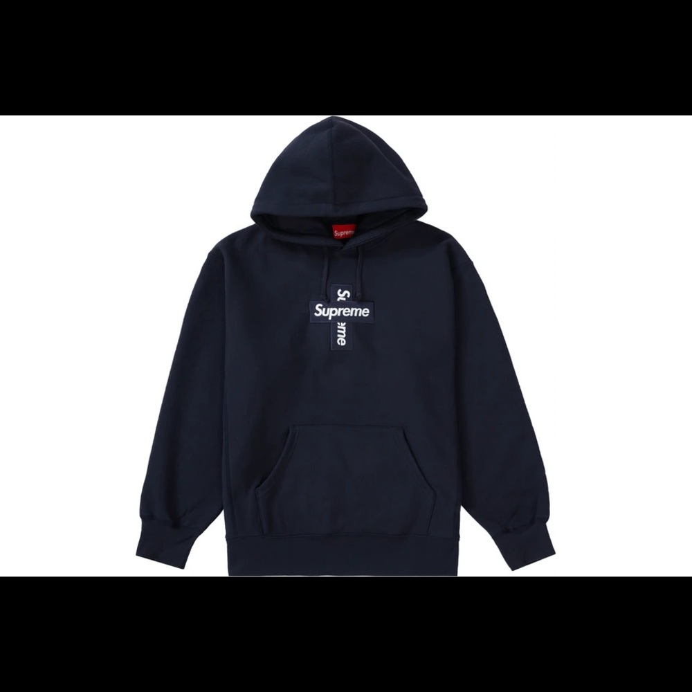 Supreme cross box logo hooded sweatshirt